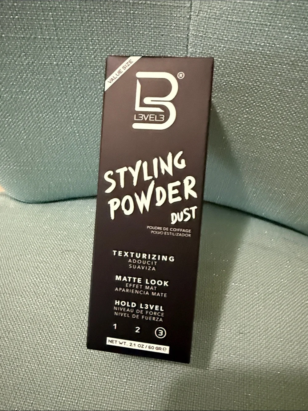 L3 Styling Powder Dust - Matte Black Texturizing Powder for Men